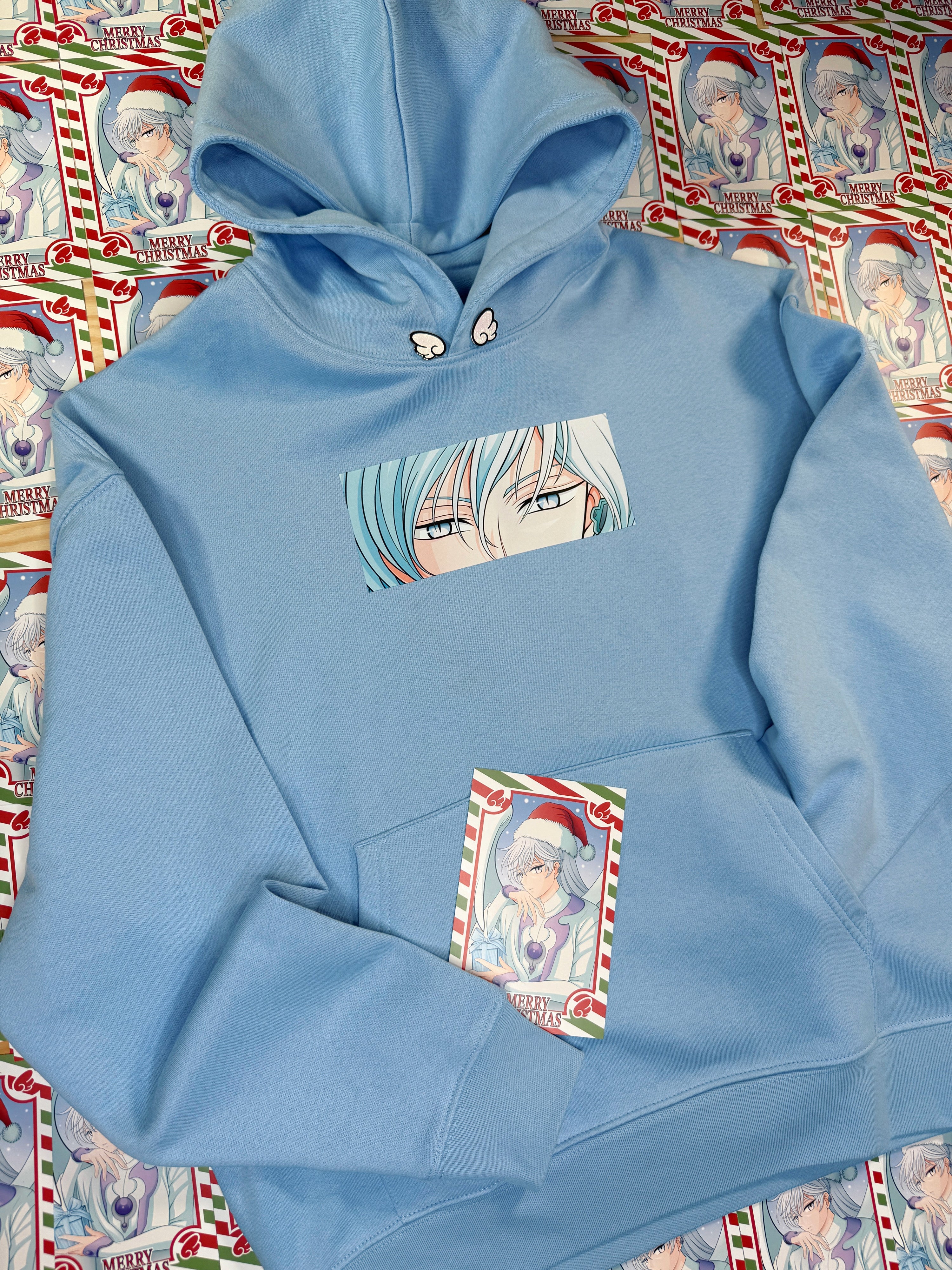 HOODIE "MOON" (BABY BLUE) - Image 7