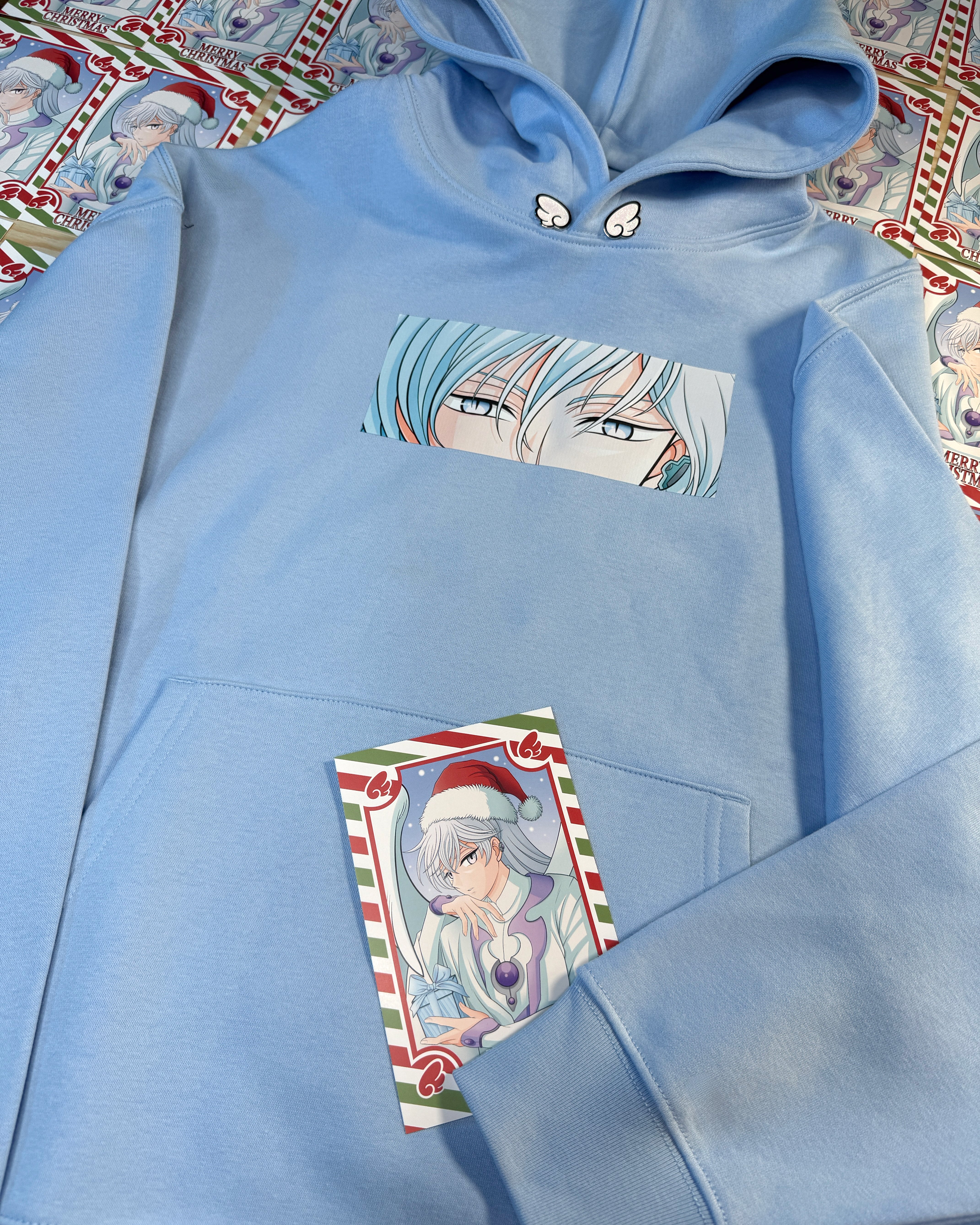 HOODIE "MOON" (BABY BLUE) - Image 8