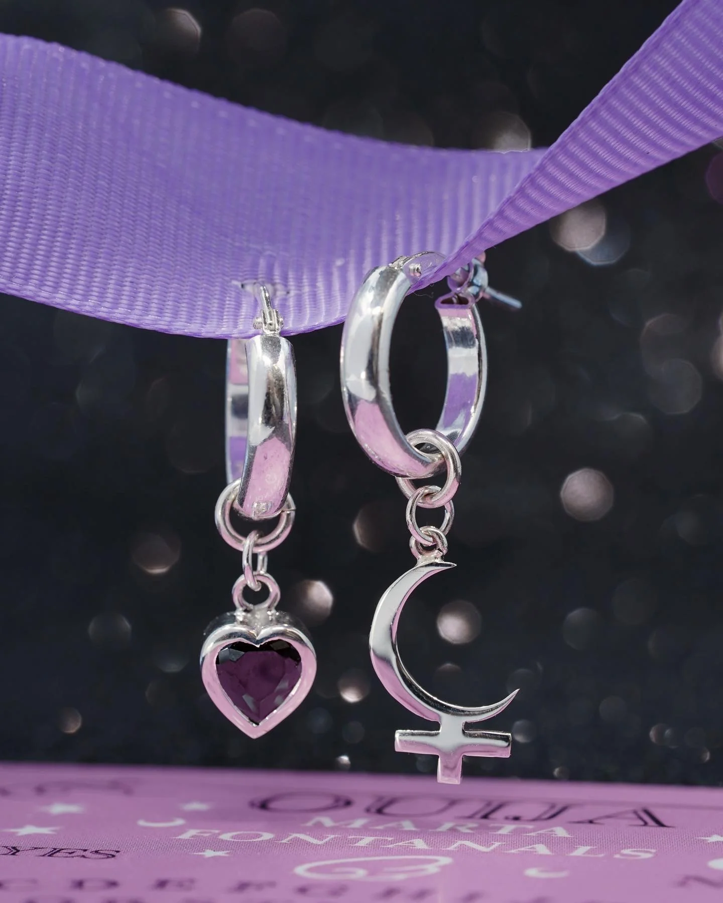 Lilith and heart earrings
